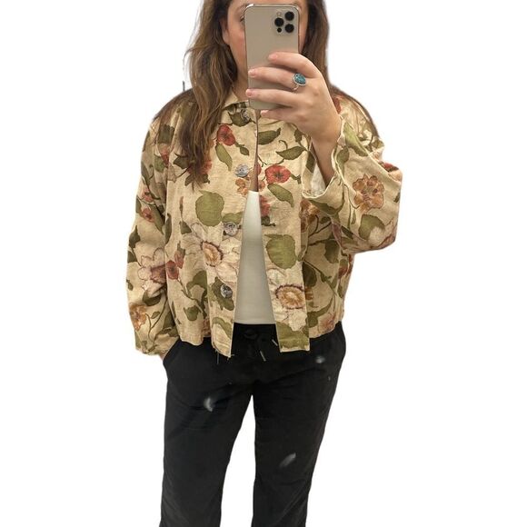 Vintage Orvis Floral Boxy Jacket XL - Picture 8 of 8